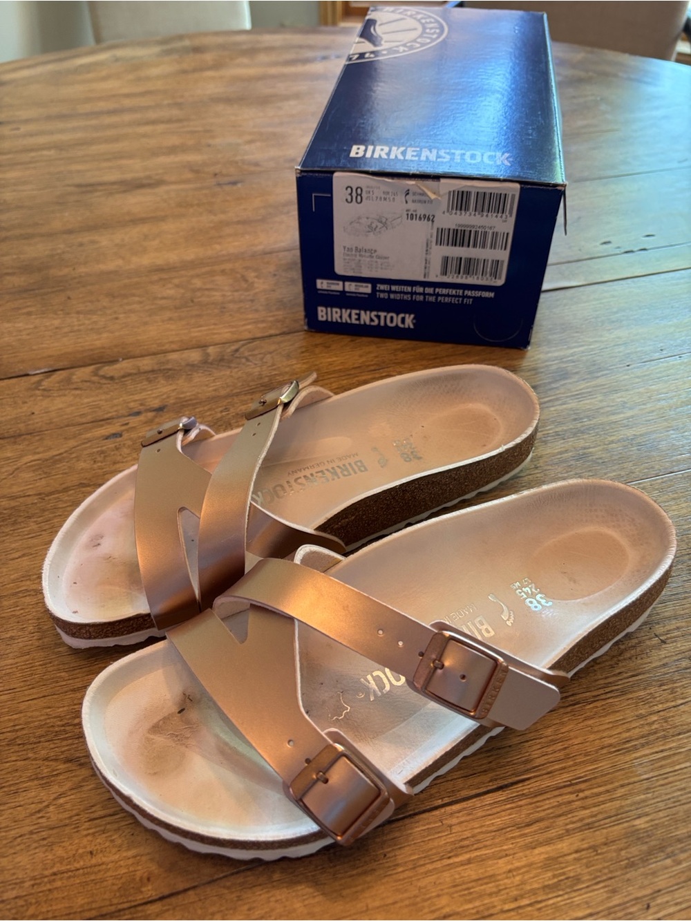 Birkenstock Yao Balance Sandals - Metallic Gold Tone